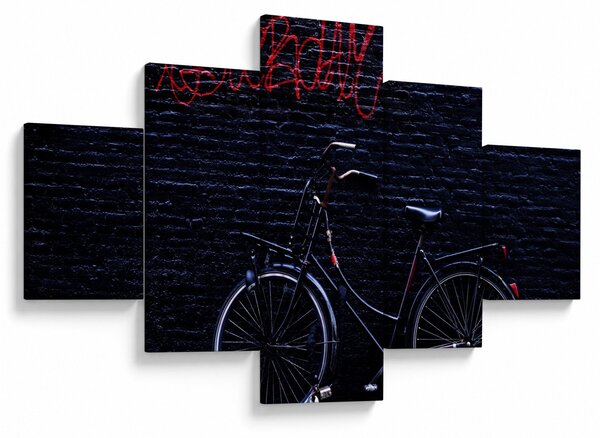Obraz roweru w Amsterdamie (125x70 cm)