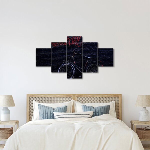 Obraz roweru w Amsterdamie (125x70 cm)