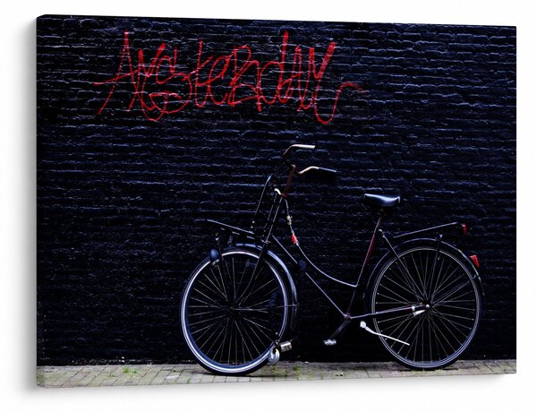 Obraz roweru w Amsterdamie (70x50 cm)