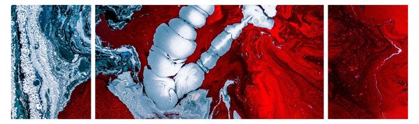 Obraz abstrakcyjnych plam (170x50 cm)