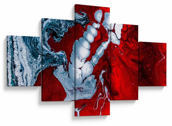 Obraz abstrakcyjnych plam (125x70 cm)