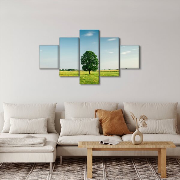 Obraz drzewa na łące (125x70 cm)