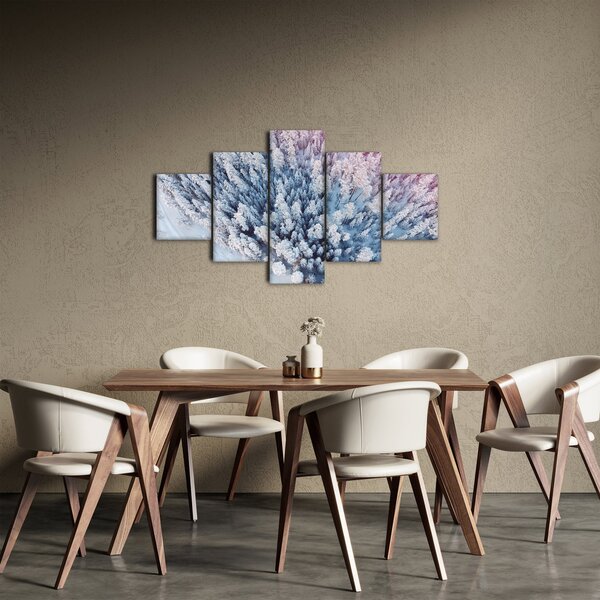 Obraz ośnieżonych drzew (125x70 cm)