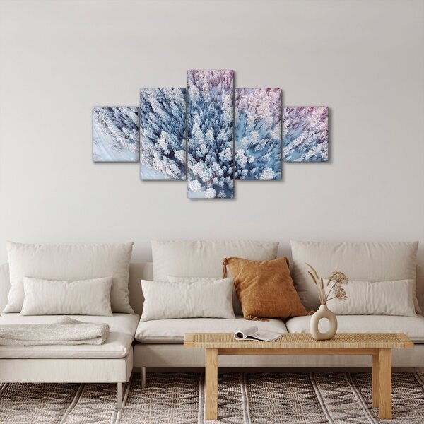 Obraz ośnieżonych drzew (125x70 cm)