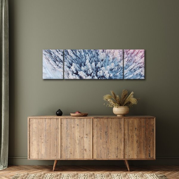 Obraz ośnieżonych drzew (170x50 cm)