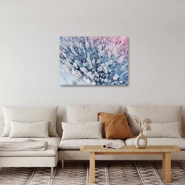 Obraz ośnieżonych drzew (70x50 cm)