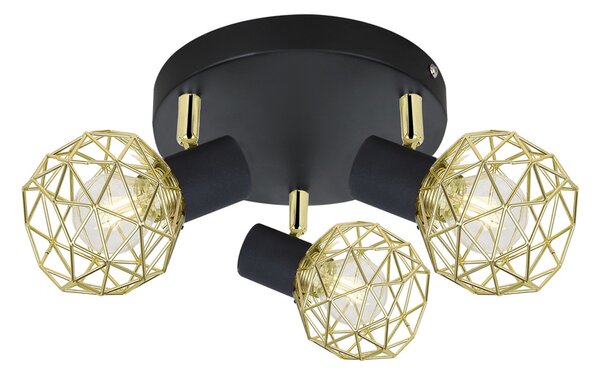 Lampa sufitowa z trzema drucianymi kloszami - 4X V089 M8-G56