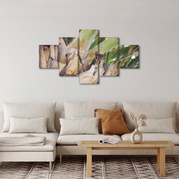 Obraz wiewiórki na drzewie (125x70 cm)