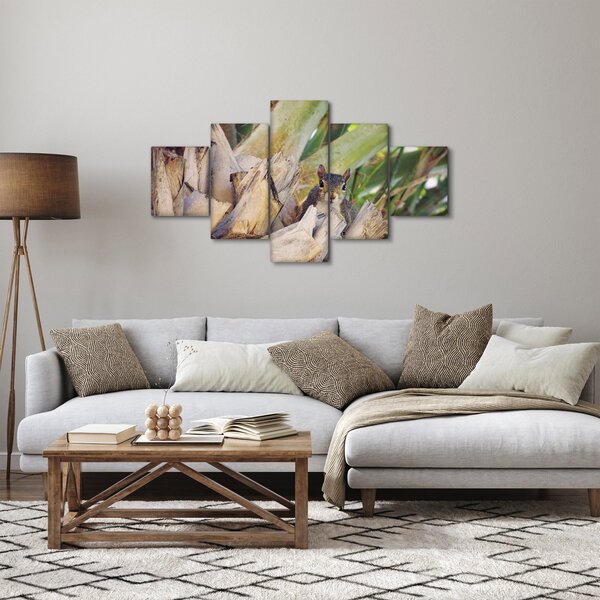 Obraz wiewiórki na drzewie (125x70 cm)