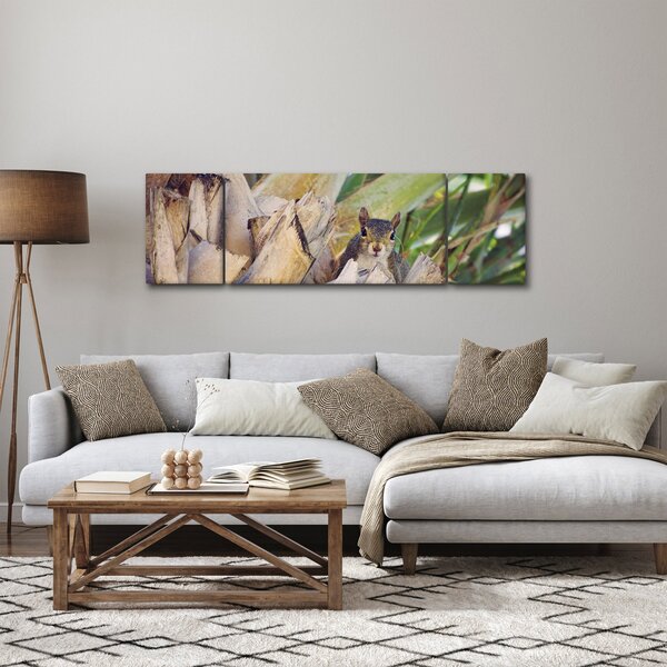 Obraz wiewiórki na drzewie (170x50 cm)