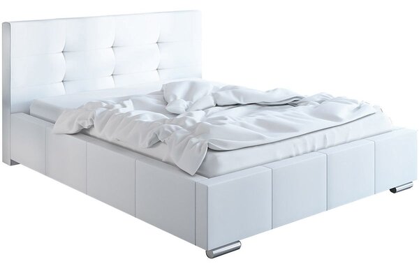 Pikowane łóżko z zagłówkiem 120x200 Keren 3X - 36 kolorów