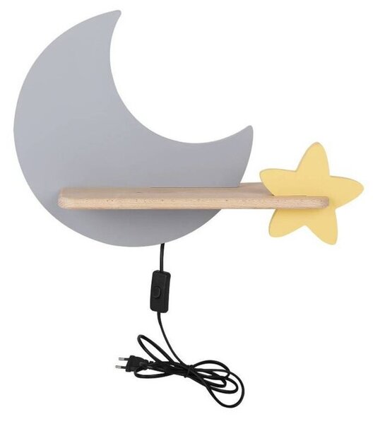 Kinkiet MOON szary LED 1x5W 250lm wym:27,5x39,5x12cm IP20 Candellux
