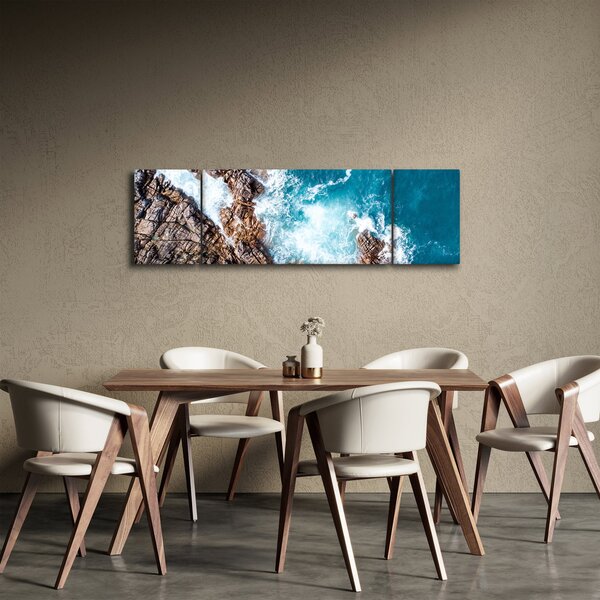 Obraz skał i morza (170x50 cm)