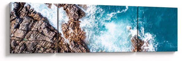 Obraz skał i morza (170x50 cm)