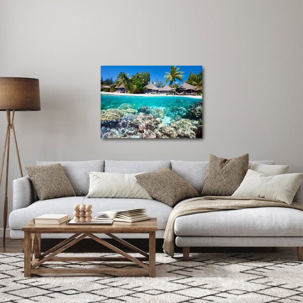 Obraz plaży na tropikalnej wyspie (70x50 cm)