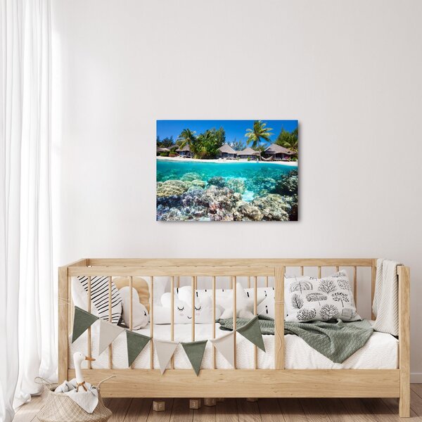 Obraz plaży na tropikalnej wyspie (70x50 cm)