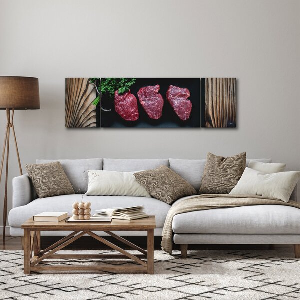 Obraz mięsa na talerzu (170x50 cm)