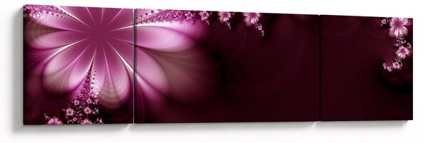 Obraz abstrakcji - kwiaty (170x50 cm)