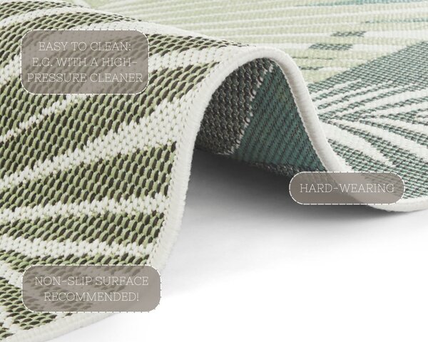 Zielony/beżowy dywan odpowiedni na zewnątrz 80x150 cm Vai – NORTHRUGS