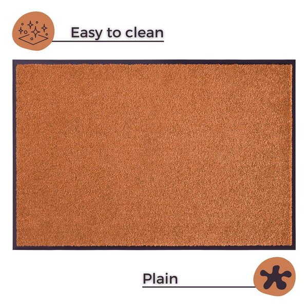 Pomarańczow wycieraczka Hanse Home Wash & Clean, 39x58 cm