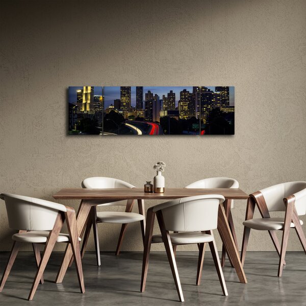 Obraz miasta nocą (170x50 cm)