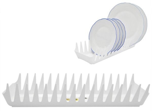 Stojak ociekacz na talerze plastikowy biały 39 cm