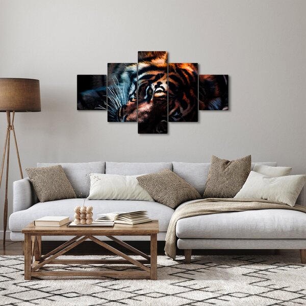 Obraz leżącego tygrysa (125x70 cm)
