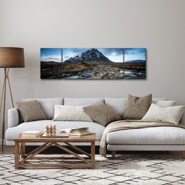 Obraz góry i rzeki (170x50 cm)