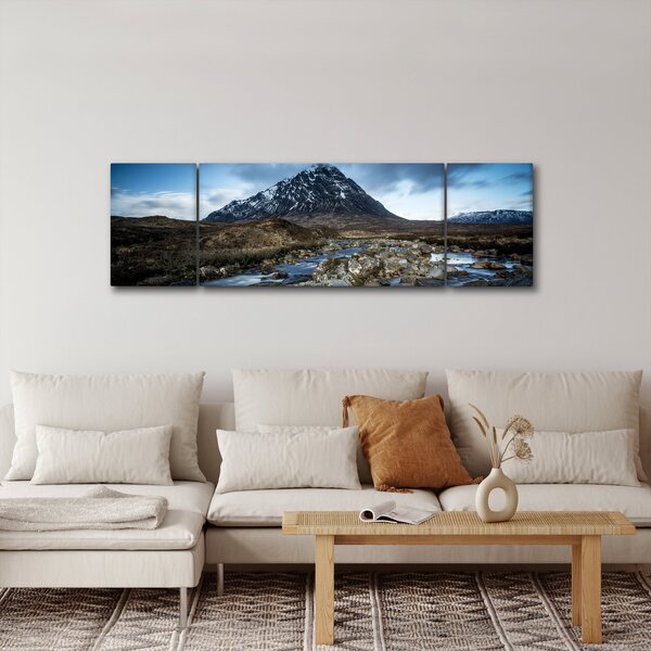 Obraz góry i rzeki (170x50 cm)
