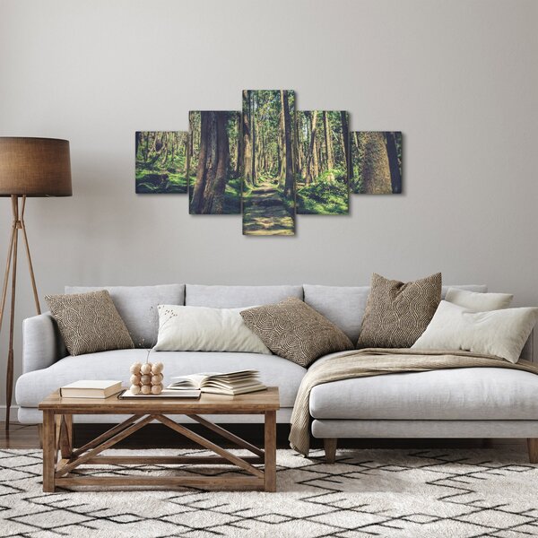 Obraz ścieżki pomiędzy drzewami (125x70 cm)