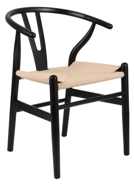 Krzesło drewniane Vero dark, czarne, retro, do jadalni