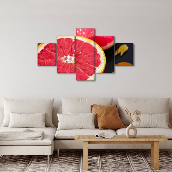 Obraz pokrojonych grejpfrutów (125x70 cm)
