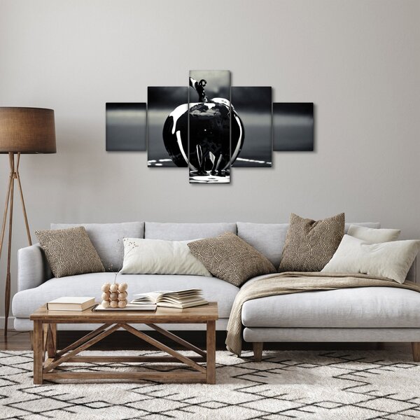 Obraz czarnego jabłka (125x70 cm)