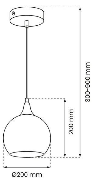 Okrągła lampa wisząca w stylu glamour 13X N65 S1-P70