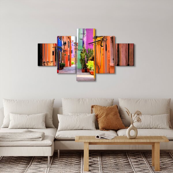 Obraz kolorowej włoskiej ulicy (125x70 cm)