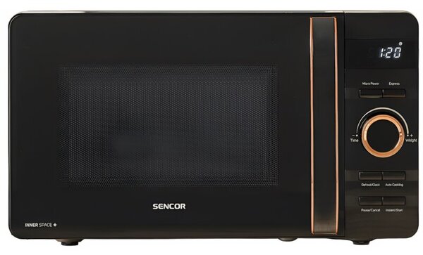 Kuchenka mikrofalowa SENCOR SMW 5320BK 800W średnica 27 cm pojemność 17L Czarny
