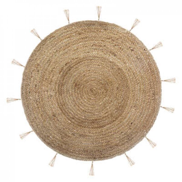 Okrągły dywan z juty COSY LUREX 80 cm