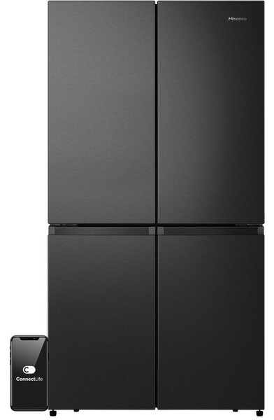 Lodówka HISENSE RQ758N4SBFE MD Side by Side No Frost 178.5 Czarna Wi-Fi ConnectLife My Fresh Choice Metal Cooling