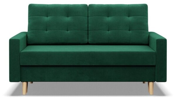 Sofa rozkÅadana, MILO, velvet, 152x92x92 cm, butelkowa zieleÅ | TYLETEGOTU