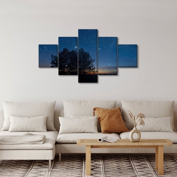 Obraz drzew w nocy (125x70 cm)
