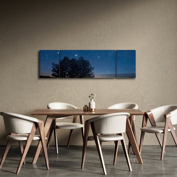 Obraz drzew w nocy (170x50 cm)
