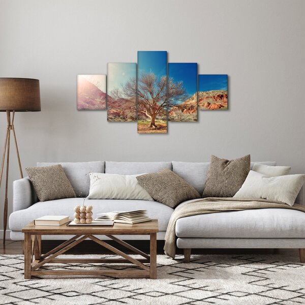 Obraz drzewa na pustyni (125x70 cm)