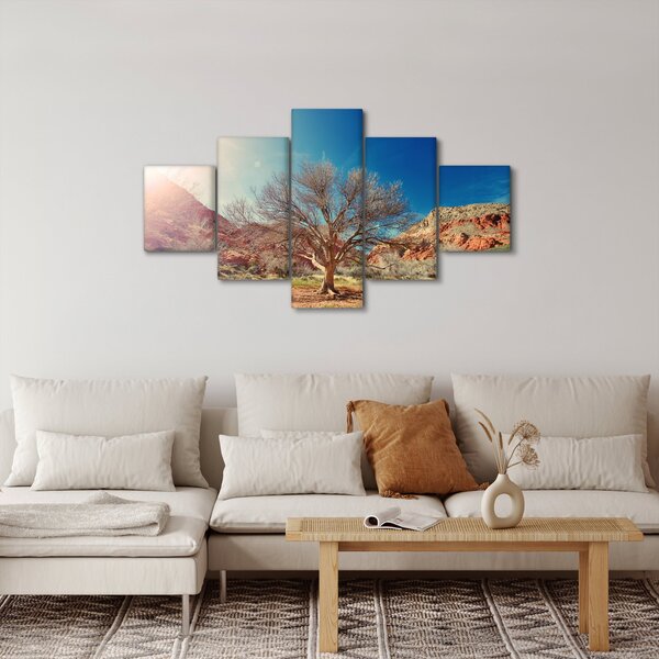 Obraz drzewa na pustyni (125x70 cm)