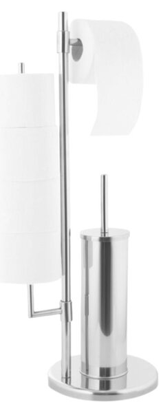 Stojak WC Estiva Round Chrome chromowany 3w1 uchwyt na papier rolki i szczotka WC 1 szt