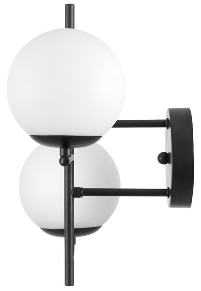 LAMPA ŚCIENNA KINKIET NOWOCZESNY CZARNY LEDO W2