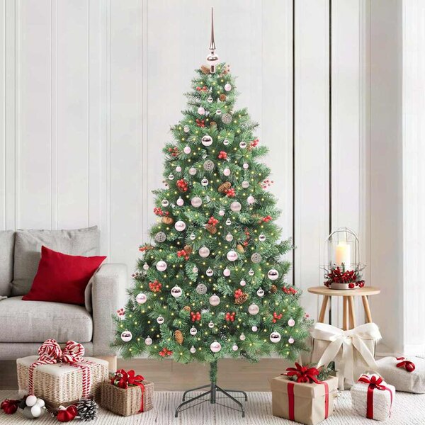 Sztuczna choinka Ze LED Lights Zielony 210 cm PVC i Metal