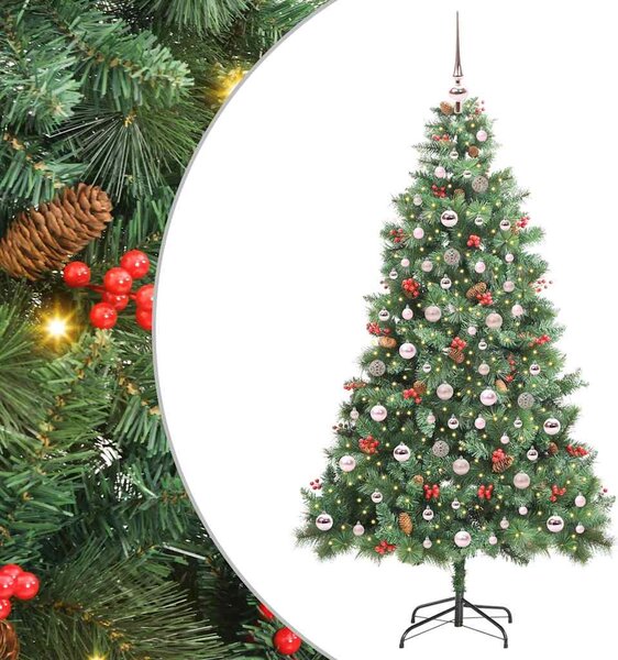 Sztuczna choinka Ze LED Lights Zielony 210 cm PVC i Metal