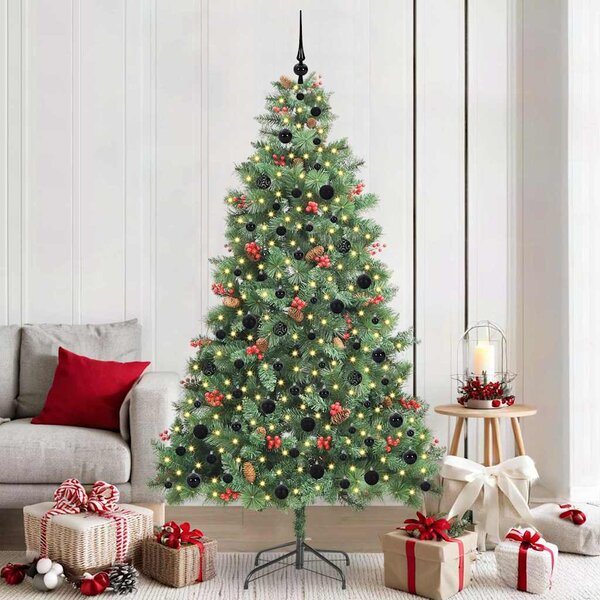 Sztuczna choinka Ze LED Lights Zielony 210 cm PVC i Metal