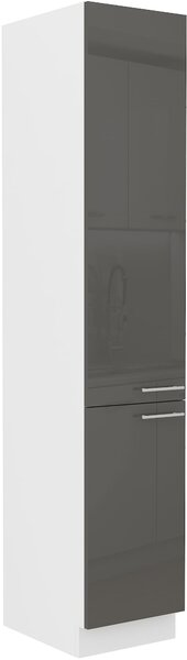 Wysoka szafka kuchenna słupek LARA 40 DK-210 2F Grafit/Biały