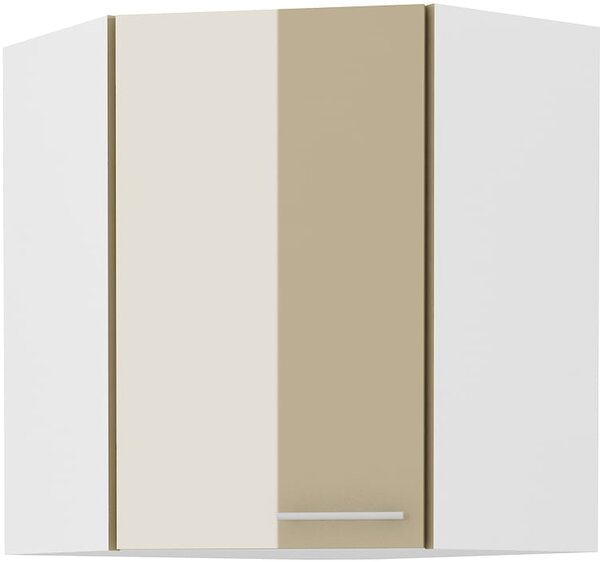 Szafka kuchenna wisząca górna narożna LARA 58x58 GN-72 1F Cappucino/Biały